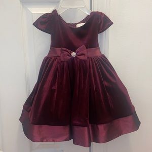 Velvet burgundy dress